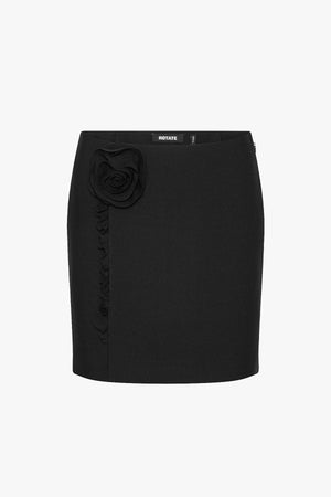 Crepe Mini Flower Skirt