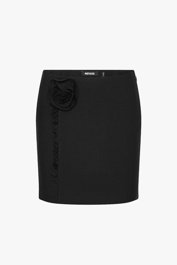 Crepe Mini Flower Skirt