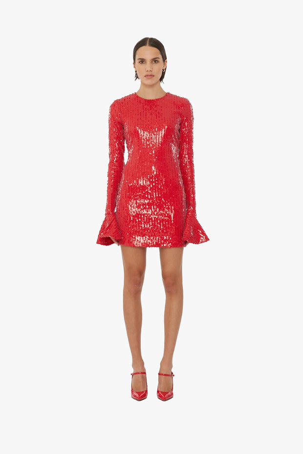 Sequins Ls Mini Dress