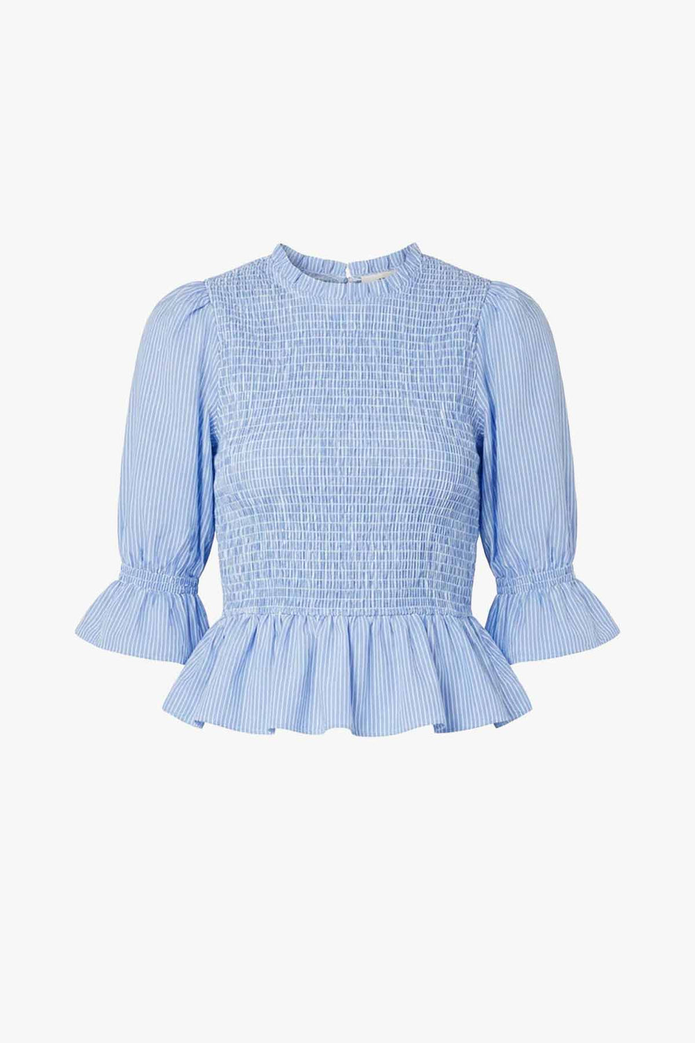Long Sleeve Striped Smock Top