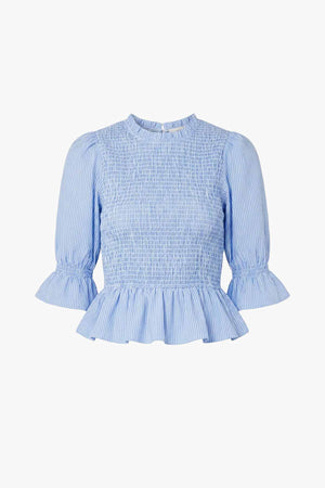 Long Sleeve Striped Smock Top