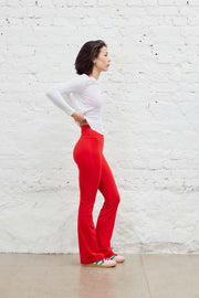 Flare Tights Long Red