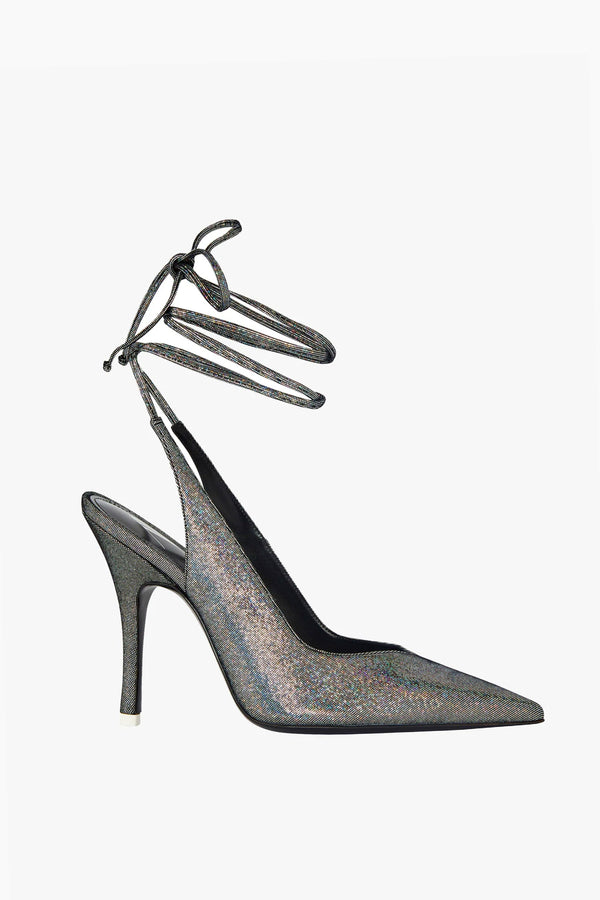 105mm Venus slingback Glittered Suede Leather