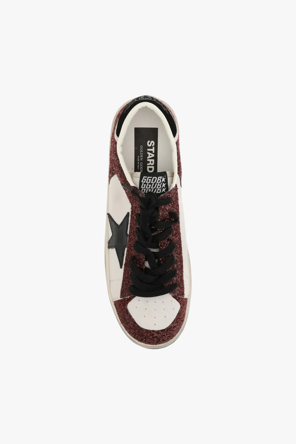 Stardan Leather And Glitter Upper Leather Star Suede Heel