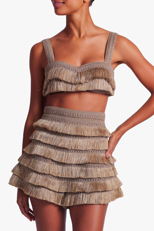 Metallic Fringe Bralette