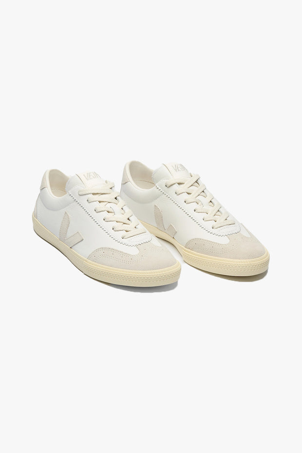 Volley Leather White Natural