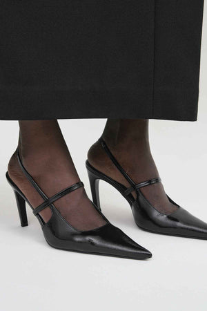 Naplack Stiletto Slingbacks