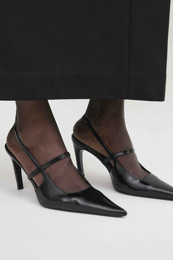 Naplack Stiletto Slingbacks