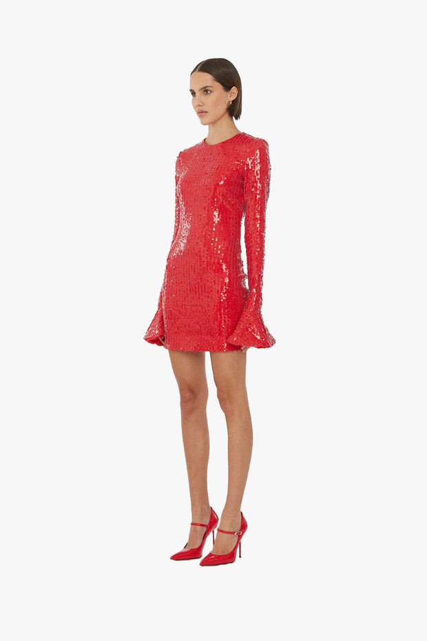 Sequins Ls Mini Dress