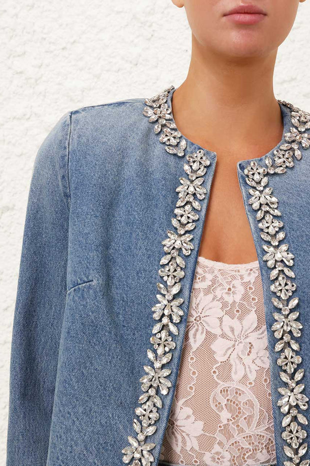 Crush Embellished Denim Jacket