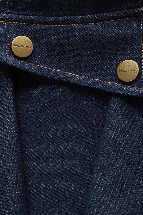 Denim Cargo Mini Skirt