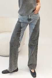 Straight Patchwork Jeans