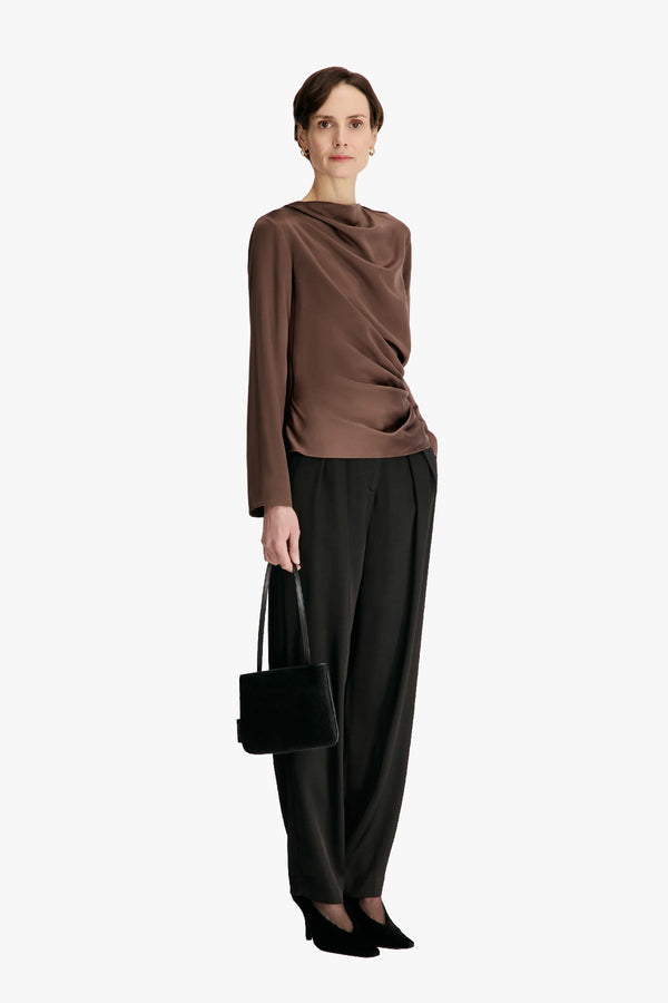 Anya Draped Long Sleeve Top