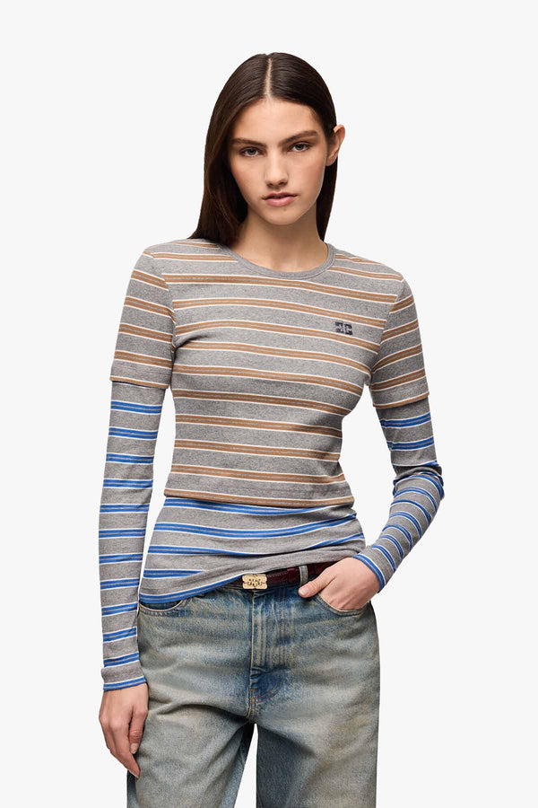 Soft Cotton Rib Long Sleeve Double Layer