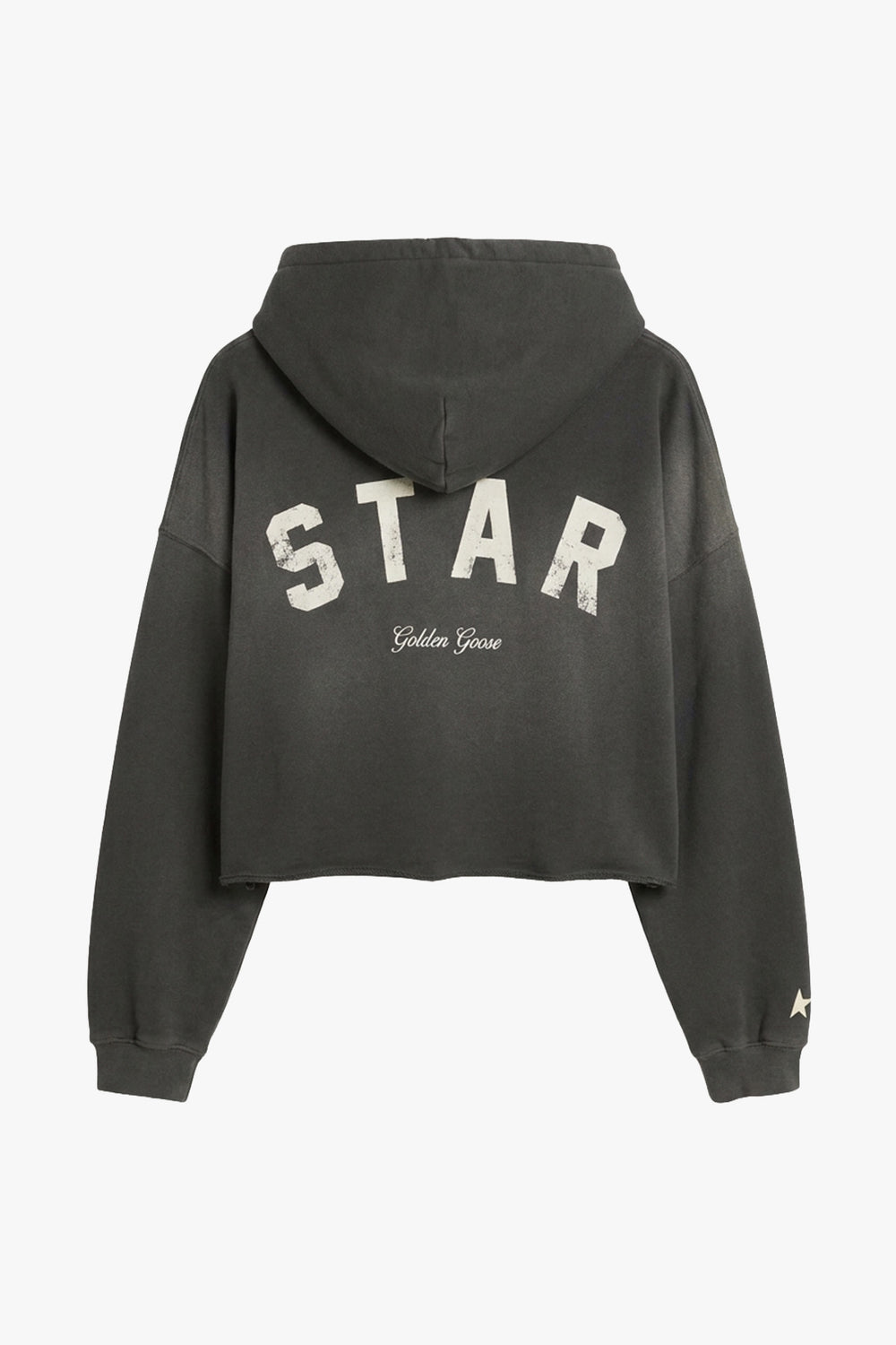 Star W's Oversize Cropped Hoodie Sunfaded Wash Star Golden Goose Print