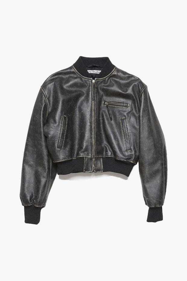 Leather Bomber Jacket