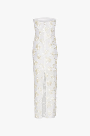 Floral Mesh Tube Dress