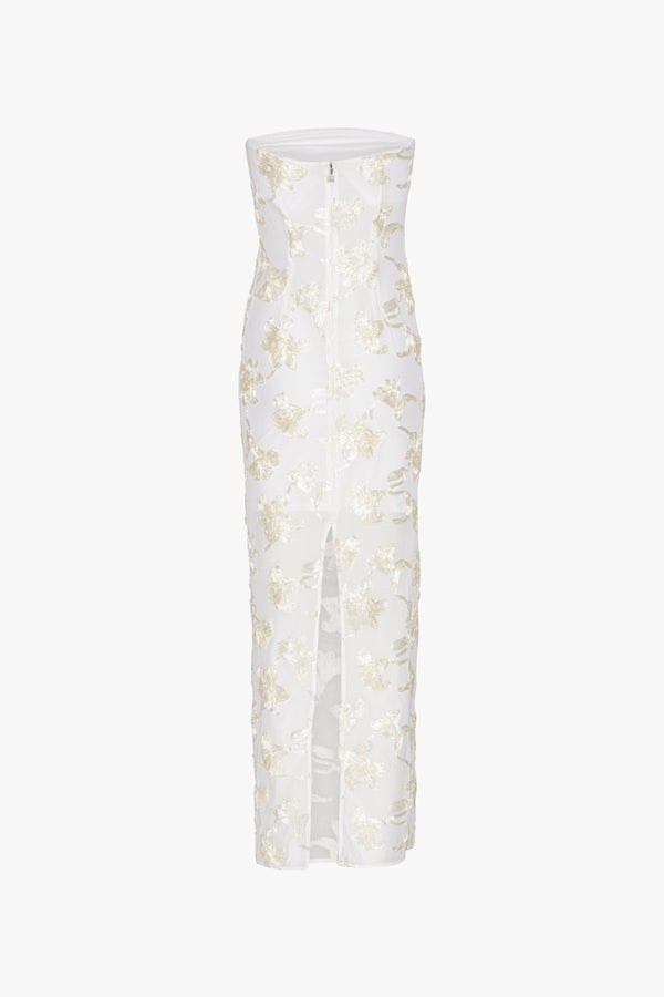 Floral Mesh Tube Dress