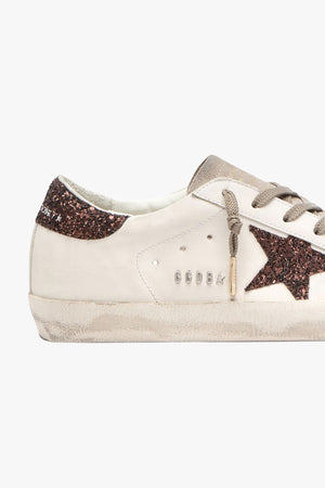 Super Star Leather Glitter Star And Heel Milk / Dove / Brown