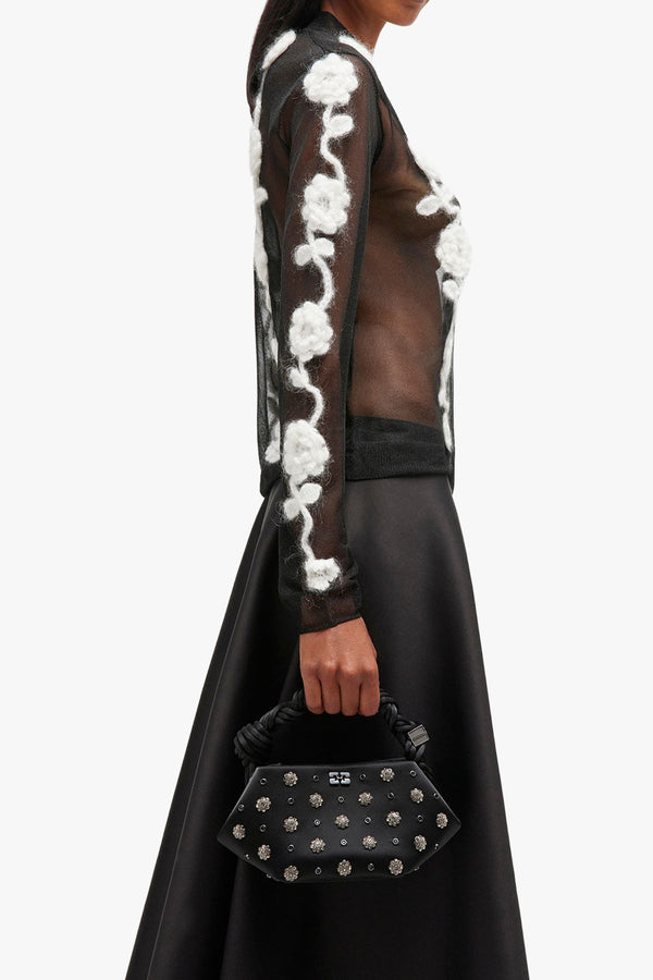 Bou Bag Mini Flower Stud Satin