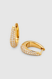 Liz Hoop Pave Gold