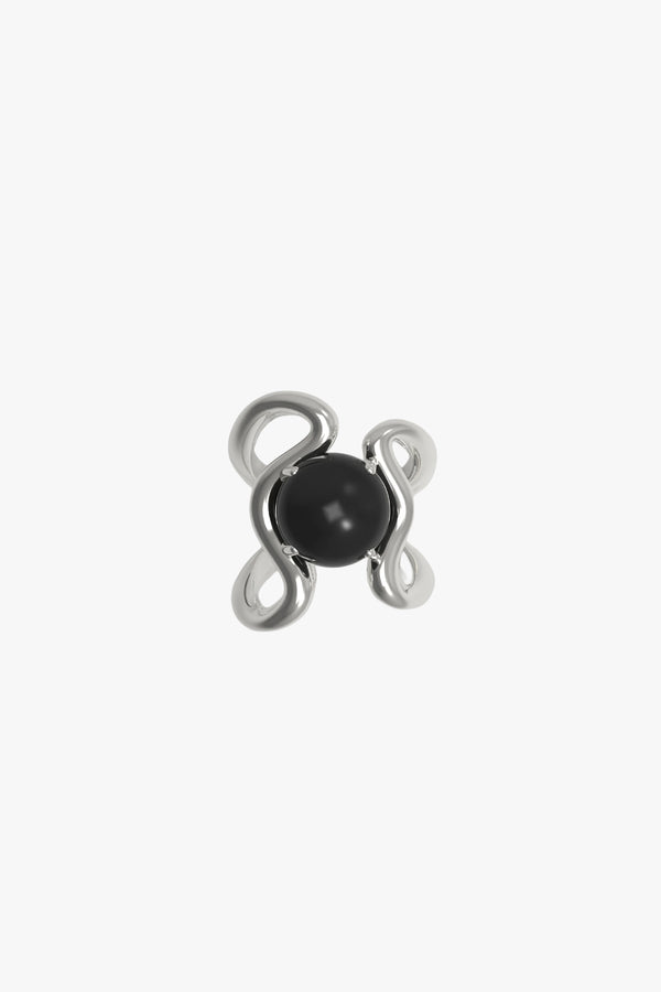 Reef Ring Onyx Silver