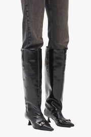 Eyelets Slouchy High Shaft Boots