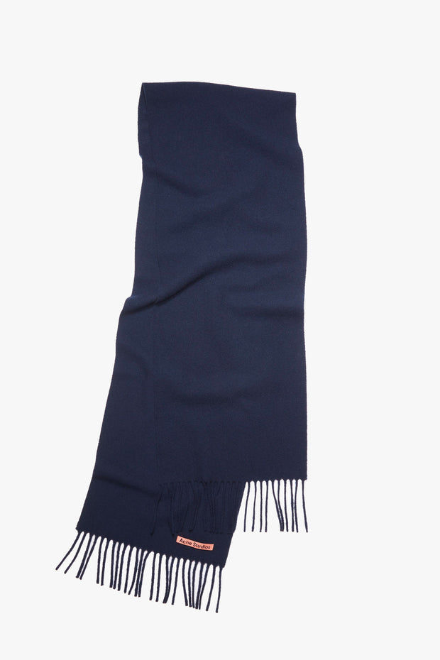 Skinny Fringed Wool Scarf