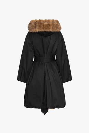 Faux Fur Collar Coat