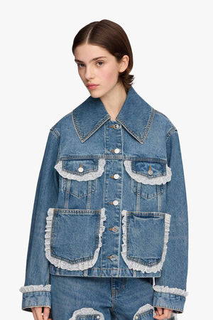 Rigid Denim Lace Jacket