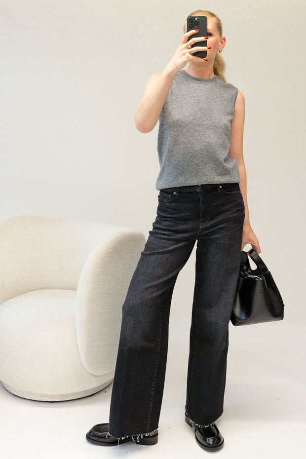 Le Slim Palazzo Raw Fray