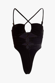 Ultra High Cut Velvet Bodysuit