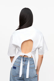 Heavy Cotton Tie Back Waisted T-shirt