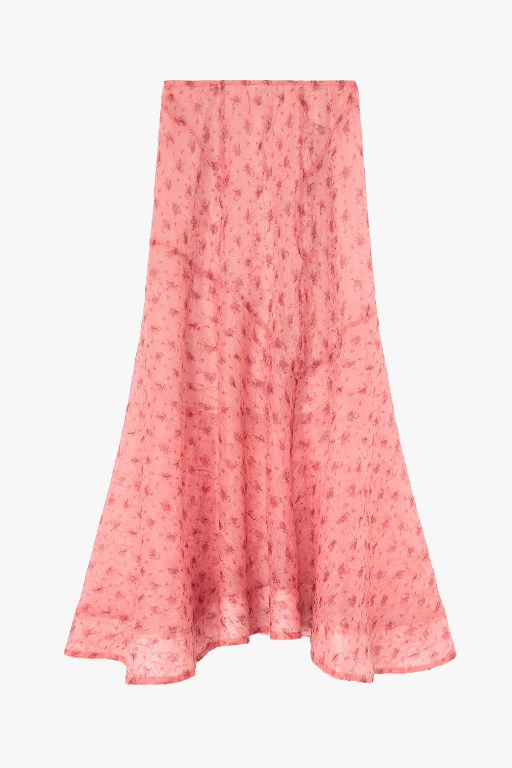 Shibori Organza Fluid Skrit Lantana