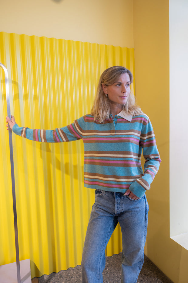 Cropped Stripe Rugby
