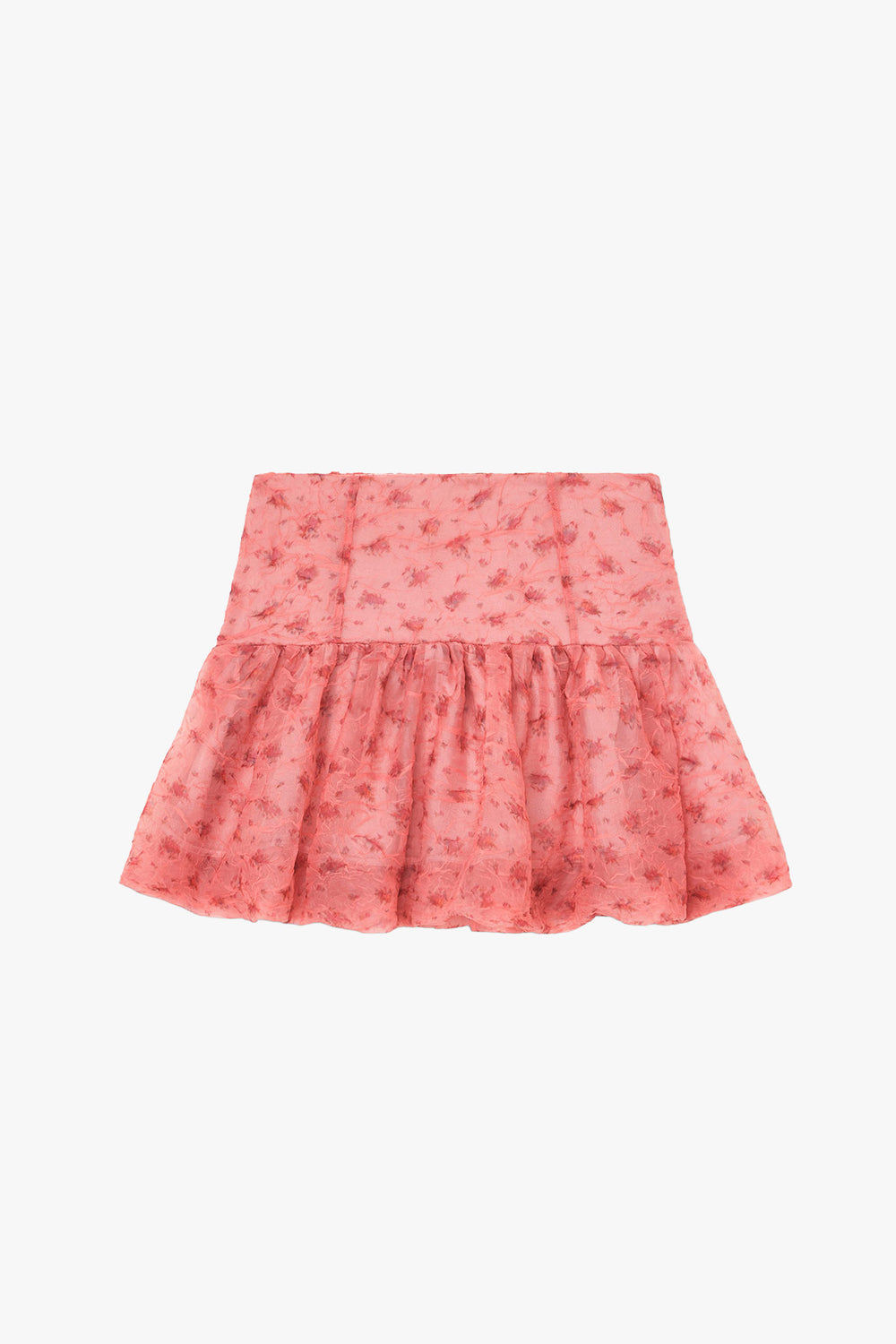 Shibori Organza Mini Skirt