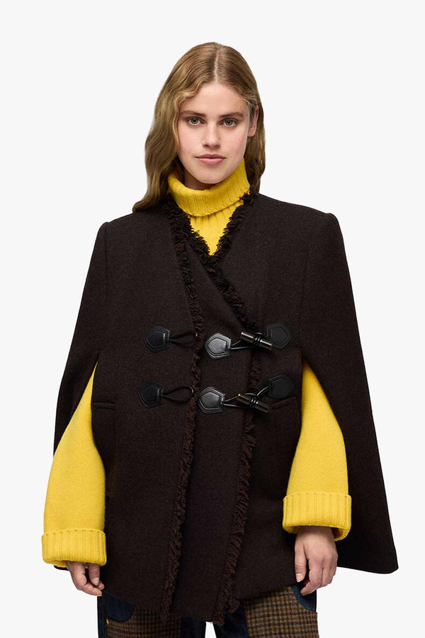 Peacoat Wool Blanket Cape