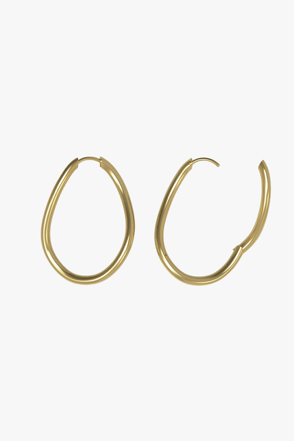 Thorn Hoop Oval - gold plated