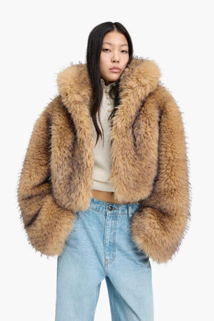 Faux Fur Cropped Jacket