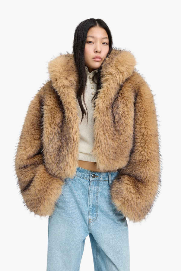 Faux Fur Cropped Jacket