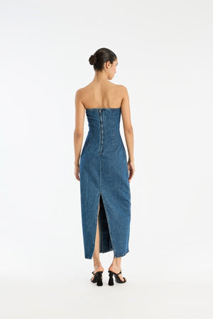 Denim Button Detail Dress