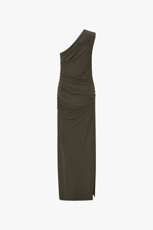Draped One Shoulder Dress