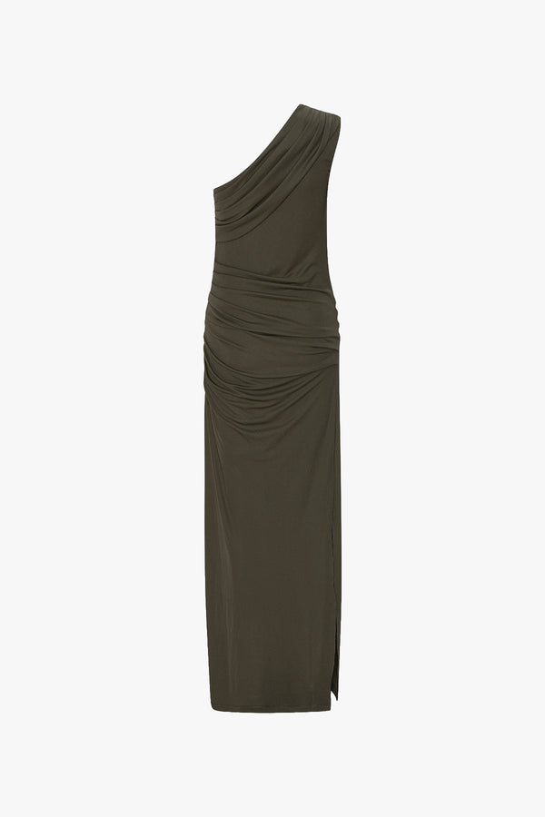 Draped One Shoulder Dress