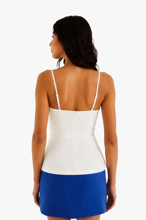 Shell Bust Off-White Peplum Blouse