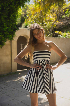 Striped Tube Mini Dress