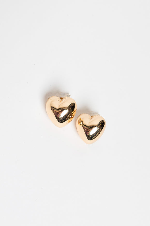 Diana Gold Heart Earrings