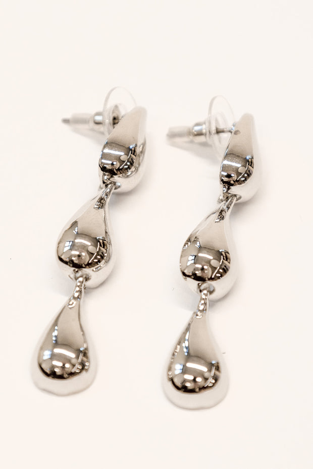 Silver Tear Drop Earrings