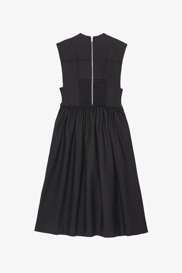 Heavy Cotton Tailoring Corset Midi Dress