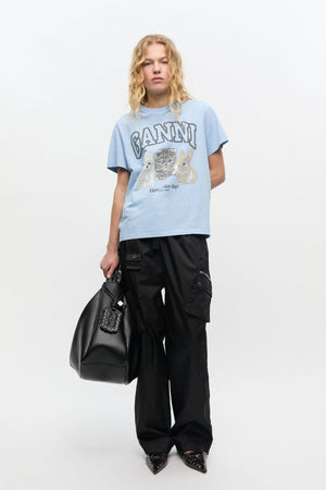 Basic Cotton Jersey Animals Relaxed T-shirt