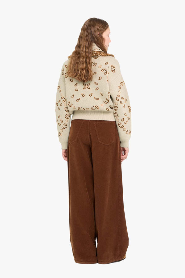 Bandana Jacquard Cardi Bomber Canvas Multi